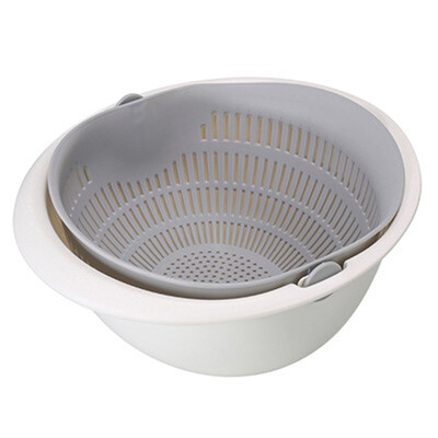

Siaonvr Double Drain Basket Bowl Washing Kitchen Strainer Noodles Vegetables Fruit