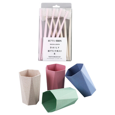 

Gobestart 10 sticks with jacketed adult soft toothbrush with 4 cups