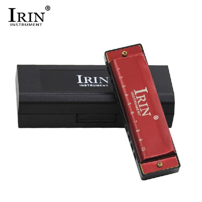 

IRIN G-30 Mouthorgan 10 Holes 20 Tones Key of G Blues Harmonica with ABS Box for Beginners Music Lovers Christmas Gift Wind Instru