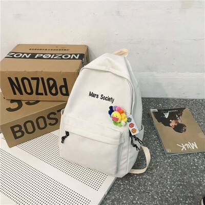 

Fashion backpack shoulder bag insfeng junior high school students schoolbag Korean version of Harajuku ulzzang University Students