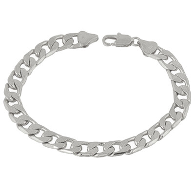 

Titanium Steel Mens Bracelet Flat Side Chain Thick Unisex Pair Bracelet