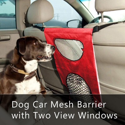 

Dog Car Barrier Front Seat Pet Barrier Mesh Obstacle with Two View Windows Prevent Disturb from Dogs Children