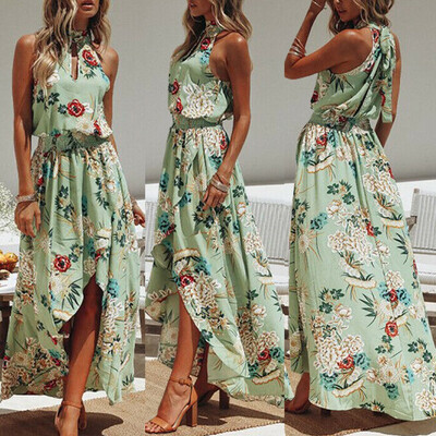 

Womens Maxi Boho Floral Summer Beach Long Dress Evening Cocktail Party Sun Dress