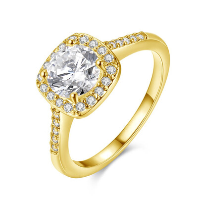 

Engagement Rings 18K Rose Gold Plated Luxury Shining Anniversary Gift Wedding Bands Jewelry