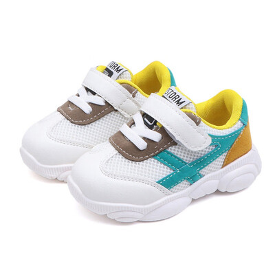 

Kids Boys Girls Breathable Mixed Color Anti-Slip Shoes Sneakers Soft Soled Bear Pattern Bottom Baby shoes First Walkers