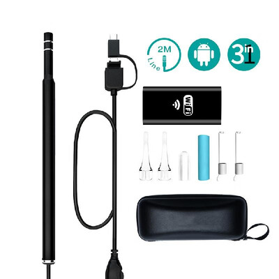 

Wireless WiFi Ear Cleaning Earpick Endoscope 55mm 720P Lens Earwax Clean Tool Ear Nose Medical Borescope Inspection Camera HD 13