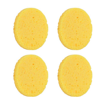 

4pcs Round Natural Wood Fiber Face Wash Cleansing Sponge Beauty Makeup Tool