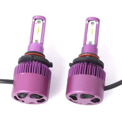 

9005 S2-TX-P Enhanced Edition PRO 2PCS Led Cob LED Chip Car Headlamp 36W 6500K White Light 8000LM Car Bulb Fog Light Purple