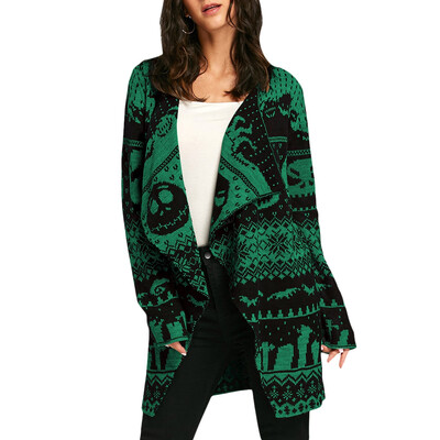 

Halloween Skull Knitting Tunic Cardigan