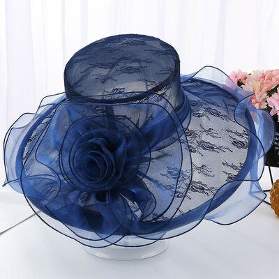 

SUNSIOM Womens Retro Wide Brim Kentucky Derby Sun Hat Wedding Tea Party Church Visor Cap