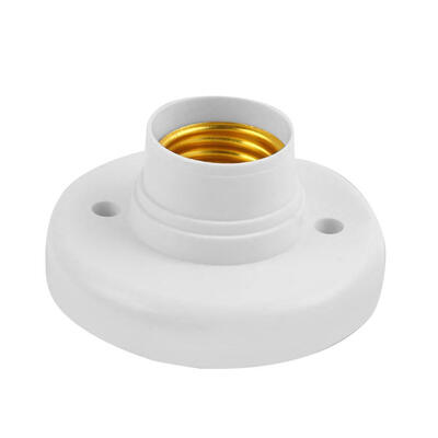 

220V E27 Lamp Holder Home Corridor Stair Round Light Bulb Socket Base White