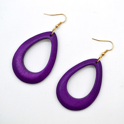 

Women Retro Wood Earrings Hollow National Style Dangle Drop Earrings Chic Jewelry 1 Pair