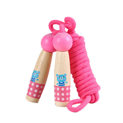 

Tailored 30m Cartoon High Quality Wooden Handle Jump Rope Toy Gift For Kids