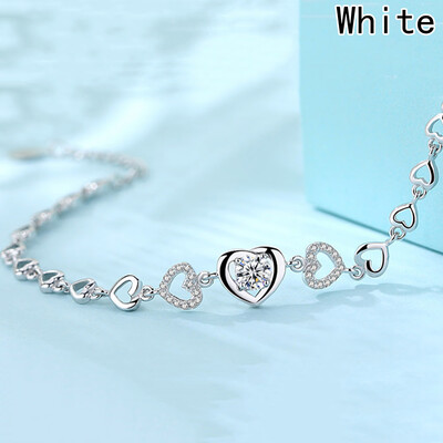 

Women Fashion Cute Love Charm Bracelet Double Hollow Heart Bracelet