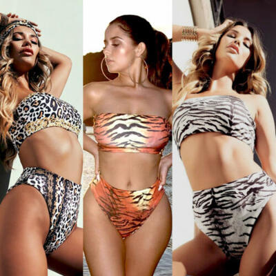 

Women Sexy Bikini Strapless Bandeau Push-up Bra Swimsuit Swimwear Bathing suit