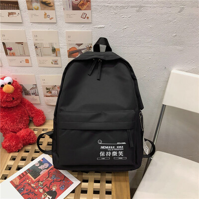 

Schoolbag female college students shoulder bag Korean version of high school canvas antique feeling girls simple inswind BF campus
