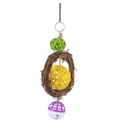 

Pet Birds Parrot Toy Colorful Rattan Balls Star Bird Bites Chewing Toys