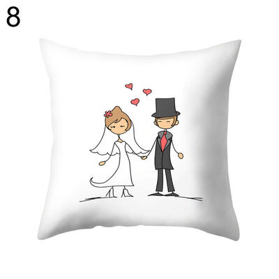 

Love Wedding Bride Groom Pillow Case Cushion Cover Sofa Car Bedroom Decoration