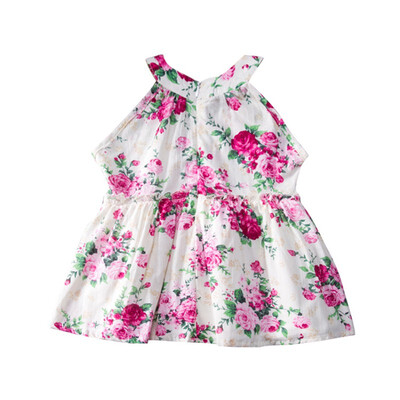 

Newly Fashion 3-8T Summer Baby Girls Casual Cute Sleeveless Dress Girls Flower Printed Sling Dresses