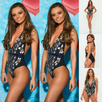 

Womens Swimming Costume Backless One Piece Swimsuit Monokini Swimwear Beachwear