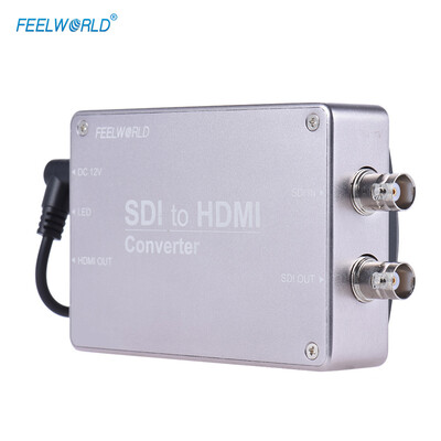 

Feelworld SDI to HDMI Video Audio Converter Adapter SDI InputOutput HDMI Output 1080P Broadcast Support 3GHDSD-SDI Conversion