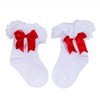 

Newborn Baby Girls Kids Princess Bowknot Lace Ruffle Frilly Ankle Socks
