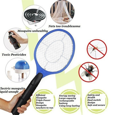 

Bestdedc Electric Practical Insect Pest Bug Fly Mosquito Zapper Swatter Killer Racket Color