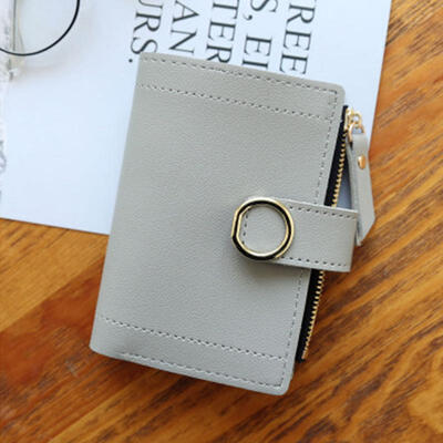 

Womens Bifold Pocket Wallet Mini Purse With Zip Coin Pocket