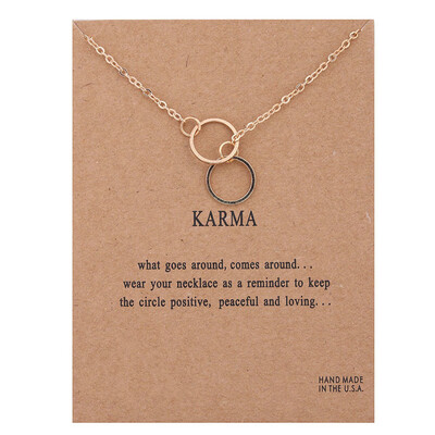 

With Card Alloy Key Star Infinity Love Horse Drop Gold-color Shorts Clavicle Chains Fashion Necklaces & Pendants Wholesale