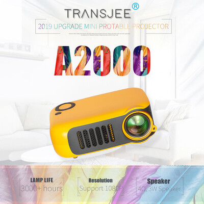 

Mini Portable Projector Supports 1080P LCD 50000 Hours Lamp Life Home Theater Video Projector Lightweight&Support Power Bank