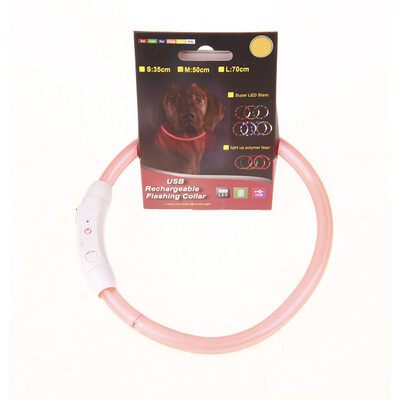 

Simple USB LED Flashing Light Band Belt Safety Pet Dog Collar Rechargeable Multicolor Best