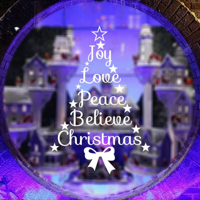 

Toponeto Creative Merry Christmas Art Wall Sticker Window Wall Sticker Home Decor