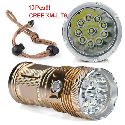 

Saidsome 25000LM 10 x XM- T6 LED Flashlight Torch 4x 18650 Hunting Light Lamp Lot flashlight lamp