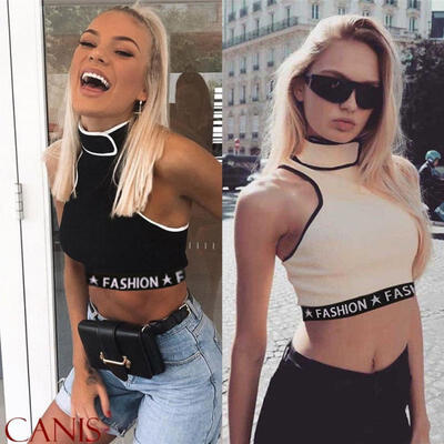 

Women Fashion Slim Fit Casual Tank Tops Vest Blouse Sleeveless Crop Shirt