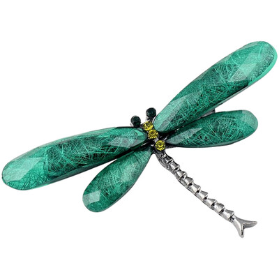 

Dragonfly Brooch Pin with Imitated Crystal Charm Flying Insect Alloy Brooch Pin