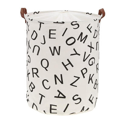 

Folding Drawstring Canvas Laundry Basket Kids Toys Bucket Storage Organizer