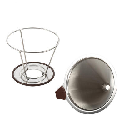 

Greensen 1x Portable 304 Stainless Steel Drip Dripper Double Layer Mesh Coffee Cone Filter Holder Infuse