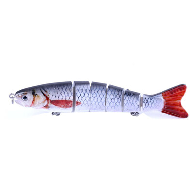 

127CM Fishing Lure Mini 3D Artificial Bait False Multi Joint Printed Fish Shape ABS Plastic Lure Fishing Accessories