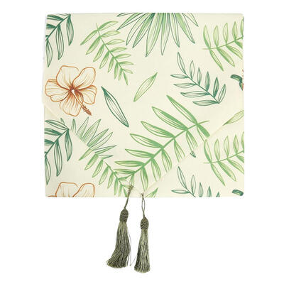 

Tropical Rainforest Leaves Print Table Runner Simple Tablecloth Table Cover