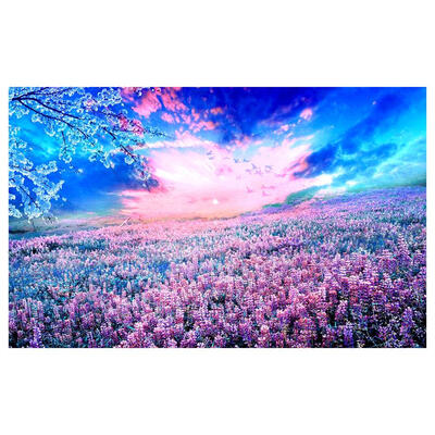 

5D DIY Full Drill Diamond Painting Pink Landscape Cross Stitch Embroidery