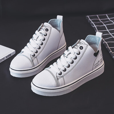

The new autumn 2019 high-top white womens shoes Korean version of Joker student white shoes net red super fire casual autumn tide