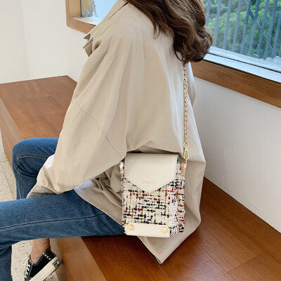 

Womens bag 2019 new wild fashion chain bag summer small fresh mobile phone bag ins woolen ocean Messenger bag