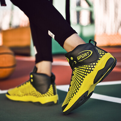 

Students Yuanyang basketball shoes mens shoes light breathable high-side wear-resistant non-slip basketball shoes shock-absorbing
