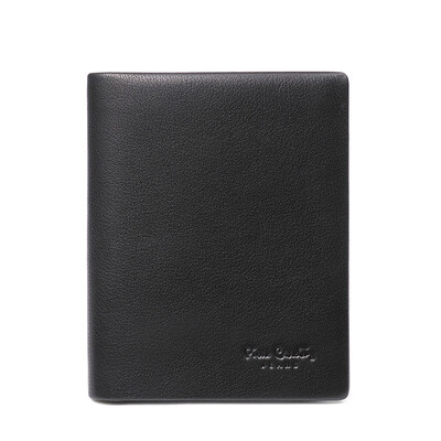 

Pierca card pierre cardin wallet mens short top layer leather business casual wallet youth vertical wallet JGA502142A black