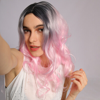 

〖Follure〗Sexy Women Girl Long Gradient Wig Wavy Curly Synthetic Fashion Wig Hot