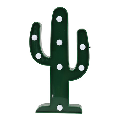 

3D LED Night Light Cactus Light Romantic Table Lamp Marble Home Christmas