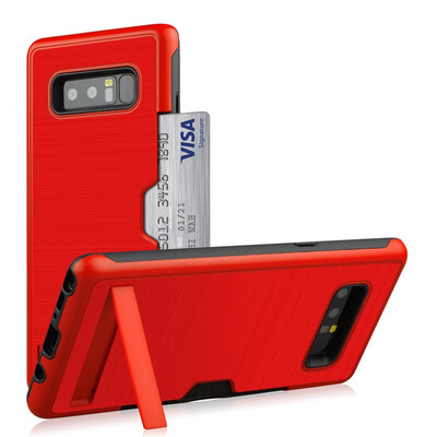 

Hybrid Bumper Case Samsung Galaxy Note 8 Card Holder Stand Cover Samsung Note 8 Note8 SM-N950F SM-N950FDS SM-N950FD Armor Case