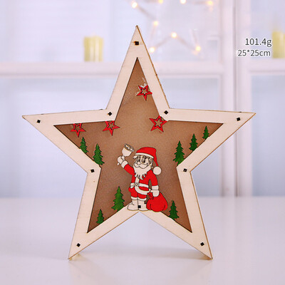 

〖Follure〗LED Light Wood House Cute Christmas Tree Ornaments Window Holiday Decoration