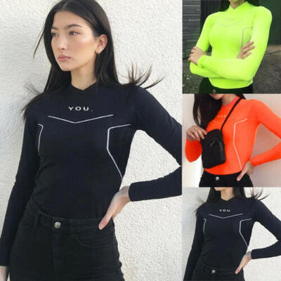 

Women Lady Long Sleeve Fitness Tank Top T-shirt Workout Sport Yoga Blouse Shirts