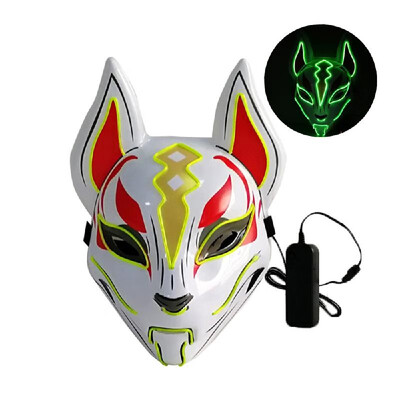 

10 Color Fox Full Face Mask Neon Lights Halloween Party Led Lampshade Dark Glowing Cosplay Mask Party Costume Mask